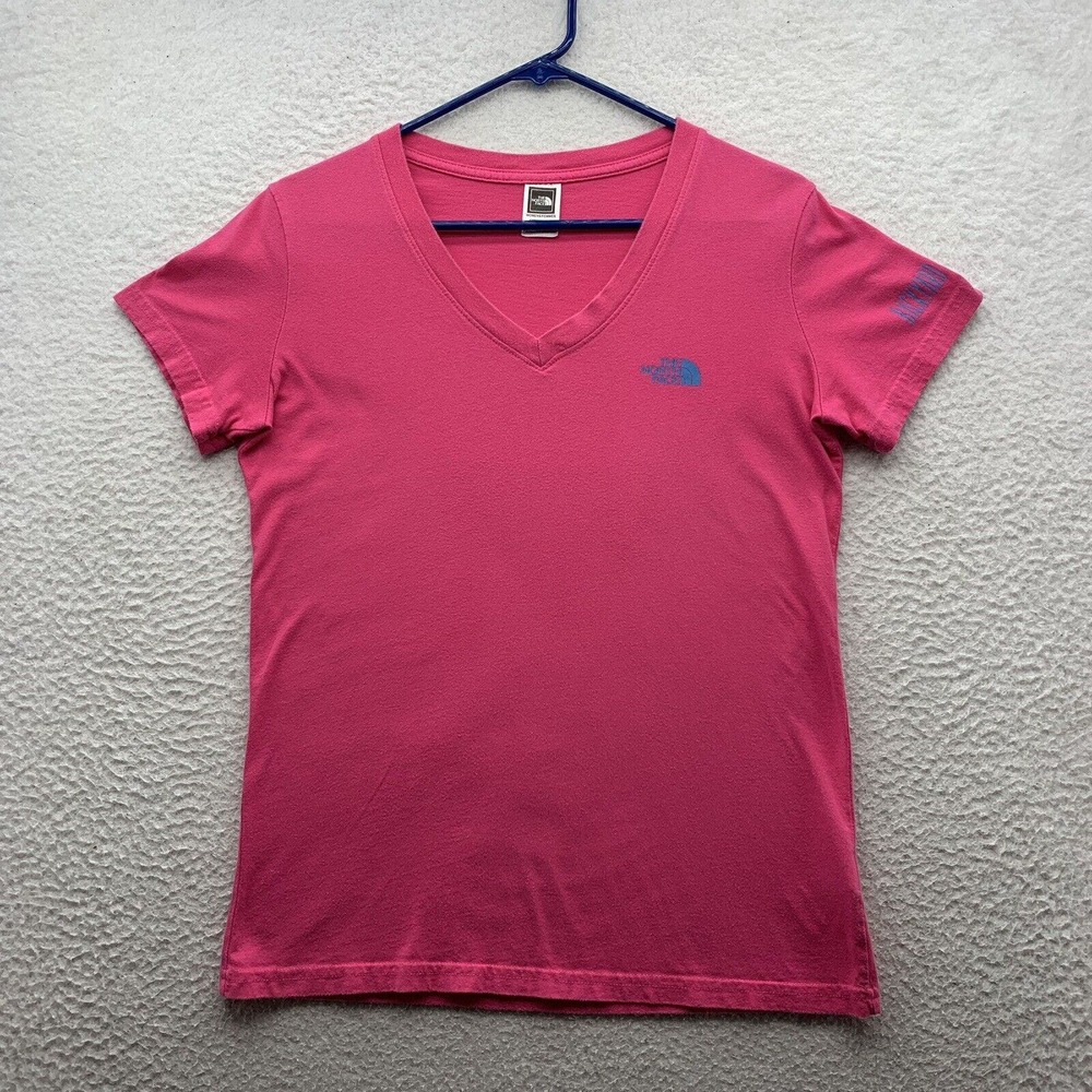 The North Face T-Shirt Womens Medium M Backyard Project USA Made Pink Outdoors